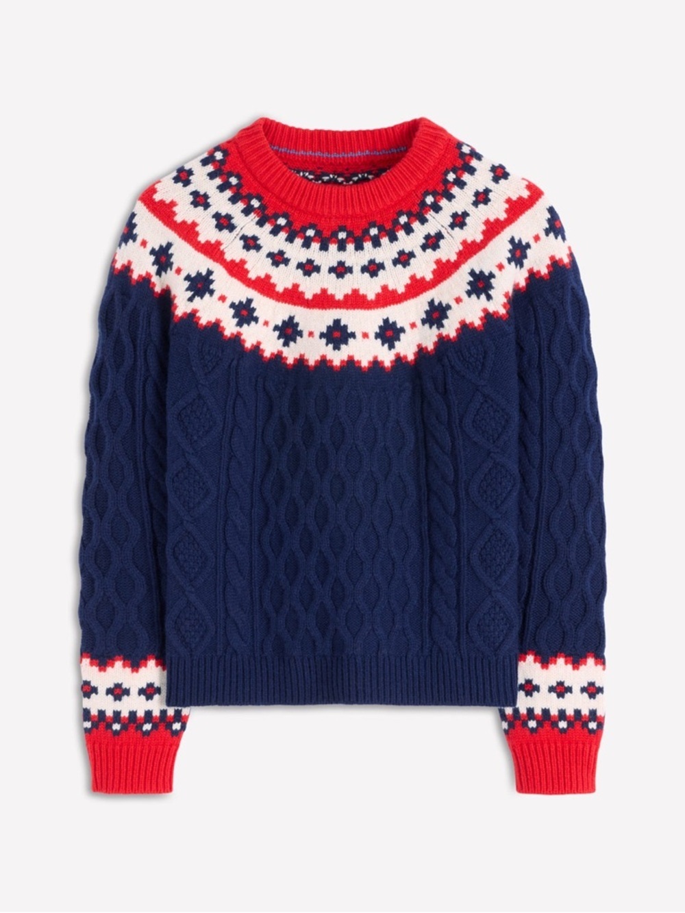 BODEN Eleanor Fair Isle Sweater L